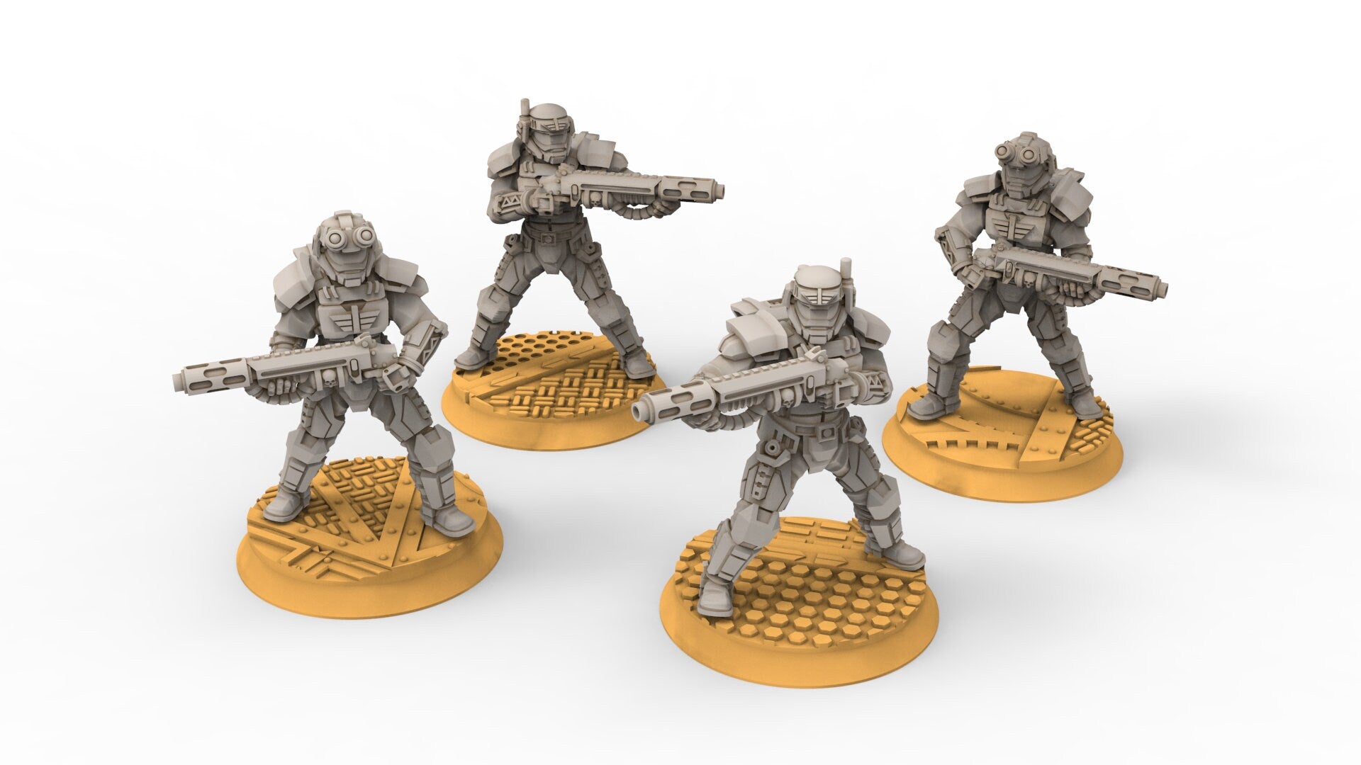 Rundsgaard - Multi-Melta Elite Creed Guard, infanterie impériale, empire post apocalyptique, utilisable pour tabletop wargame.