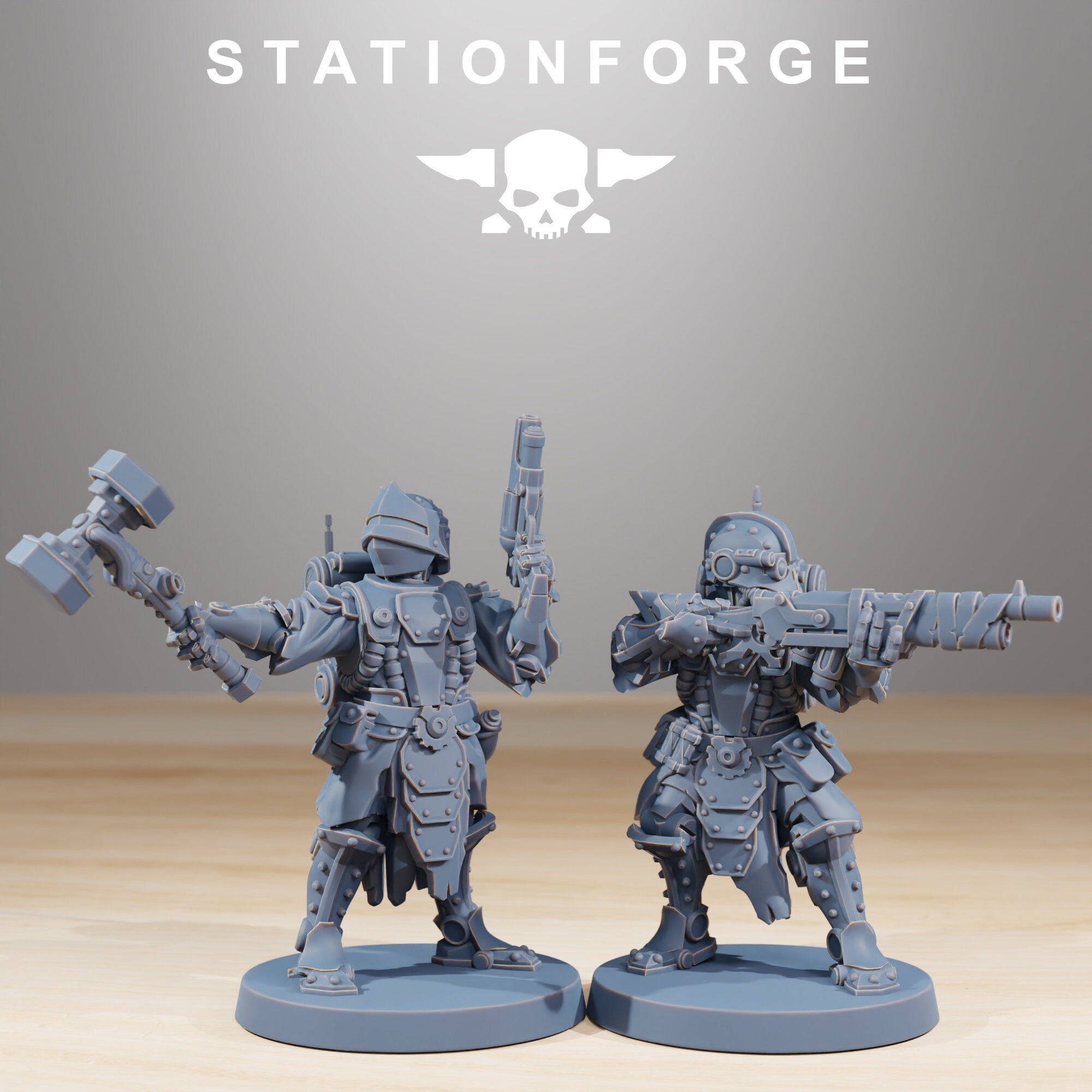 Scavenger Frontliners Infantry, mechanized infantry, post apocalyptic empire, usable for tabletop wargame.