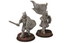 Charger l&#39;image dans la galerie, Gandor - Old Swordmen men at arms warriors of the west hight humans, minis for wargame D&amp;D, Lotr... Quatermaster3D miniatures
