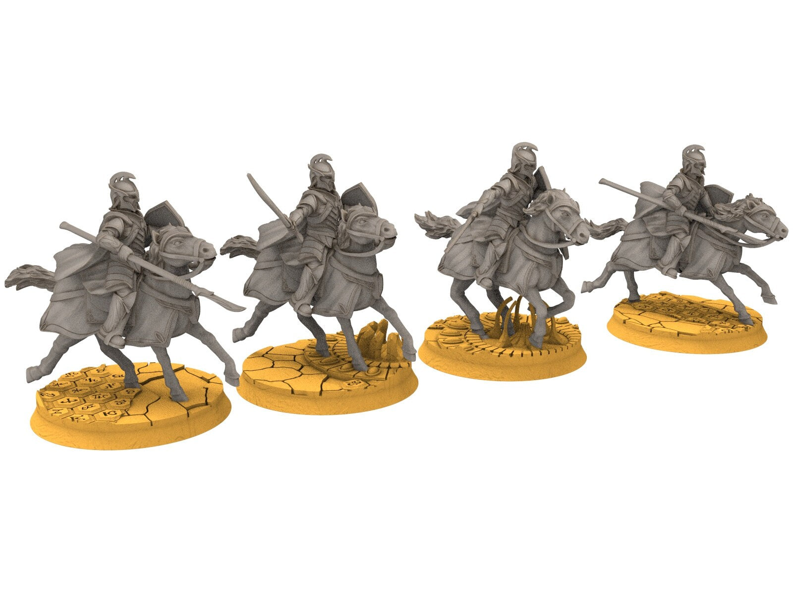 Rivandall - Heavy Cavalry Elf, Last elves from the West, Middle rings for wargame D&D, Lotr... Modular convertible miniatures Quatermaster3D