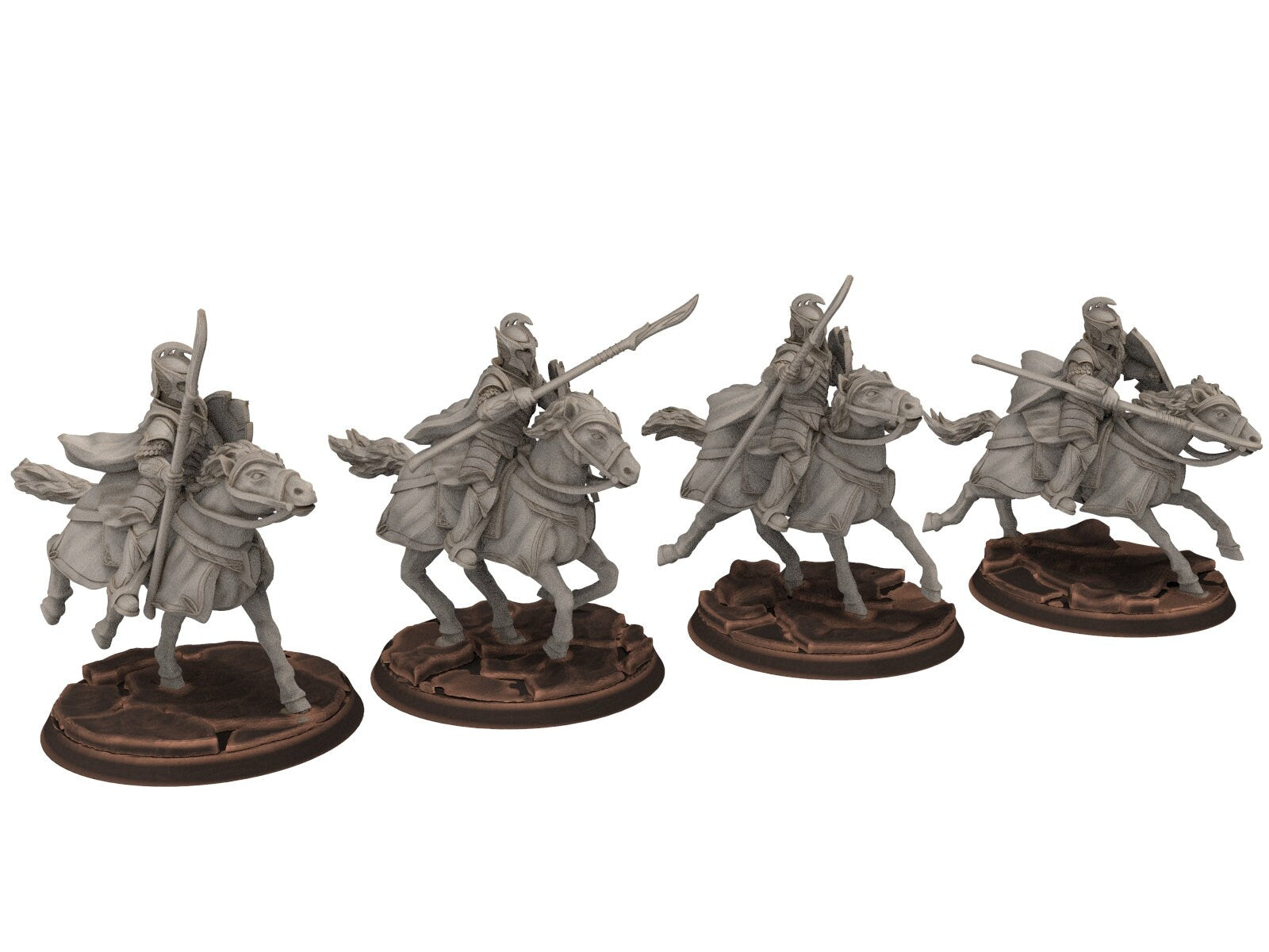 Rivandall - King guards cavalry, elves from the West, Middle rings for wargame D&D, Lotr... Modular convertible miniatures Quatermaster3D