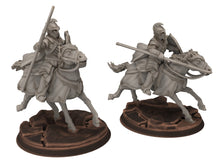 Charger l&#39;image dans la galerie, Rivandall - King guards cavalry, elves from the West, Middle rings for wargame D&amp;D, Lotr... Modular convertible miniatures Quatermaster3D
