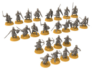 Rivandall - Archers Bowmen, Last elves from the West, Middle rings for wargame D&D, Lotr... Modular convertible miniatures Quatermaster3D