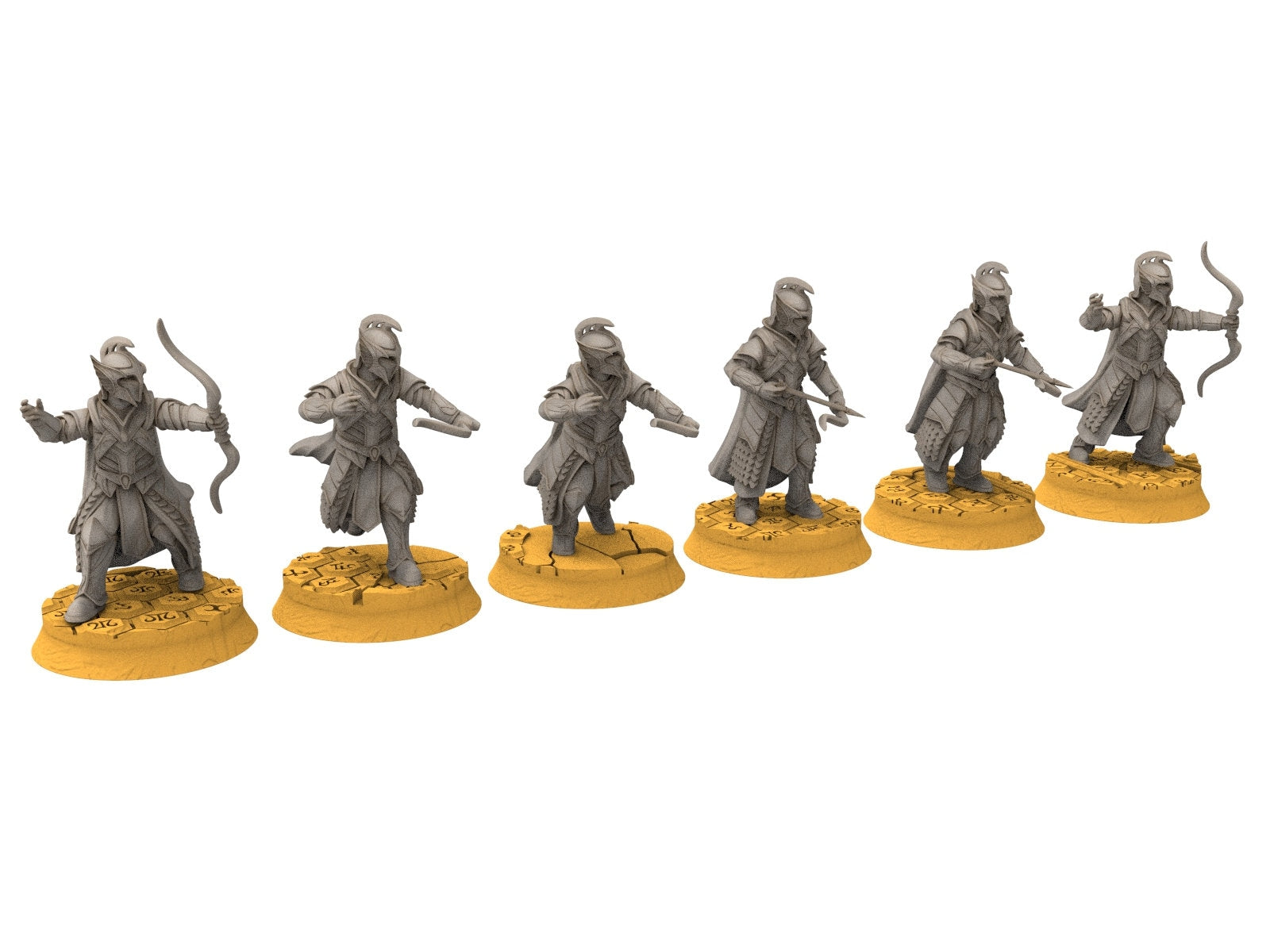 Rivandall - King guards, elves from the West, Middle rings for wargame D&D, Lotr... Modular convertible miniatures Quatermaster3D