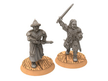 Load image into Gallery viewer, Lakecity - Torgorod Milita Swordman, Lake, dragon, Misty Mountains, Town miniatures for wargame D&amp;D, Lotr... Medbury miniatures
