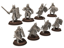 Load image into Gallery viewer, Gandor - Old Bowmen archer warriors of the west hight humans, minis for wargame D&amp;D, Lotr... Quatermaster3D miniatures
