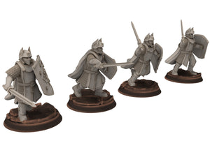 Gandor - Old Swordmen men at arms warriors of the west hight humans, minis for wargame D&D, Lotr... Quatermaster3D miniatures