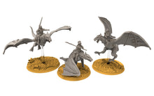 Charger l&#39;image dans la galerie, Darkwood - Wyvern riders wih spears, Middle rings for wargame D&amp;D, Lotr... Personnalisable Modular convertible miniatures Quatermaster3D
