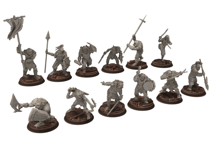 Orcs horde - Assault Orcs, ruined city river warriors warband, Middle rings miniatures for wargame D&D, Lotr... The Printing Goes Ever On