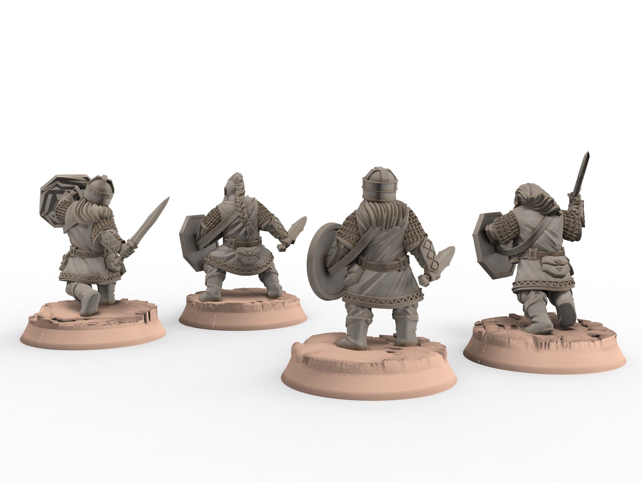 Dwarves - Kalak Swordmen, The Dwarfs of The Mountains, for Lotr, Khurzluk Miniatures