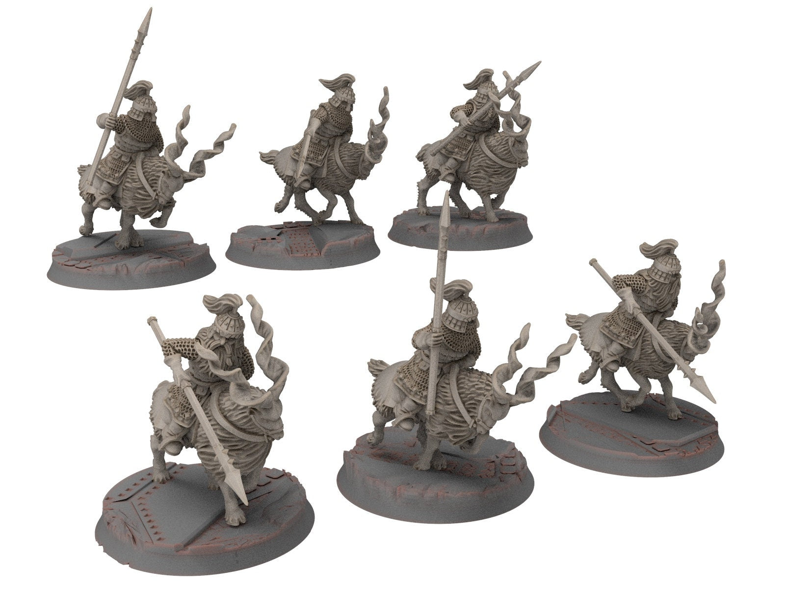 Dwarves - Mountain Goat Riders with spears shield, The Dwarfs of The Mountains, for Lotr, modular customisable posable Medbury miniatures