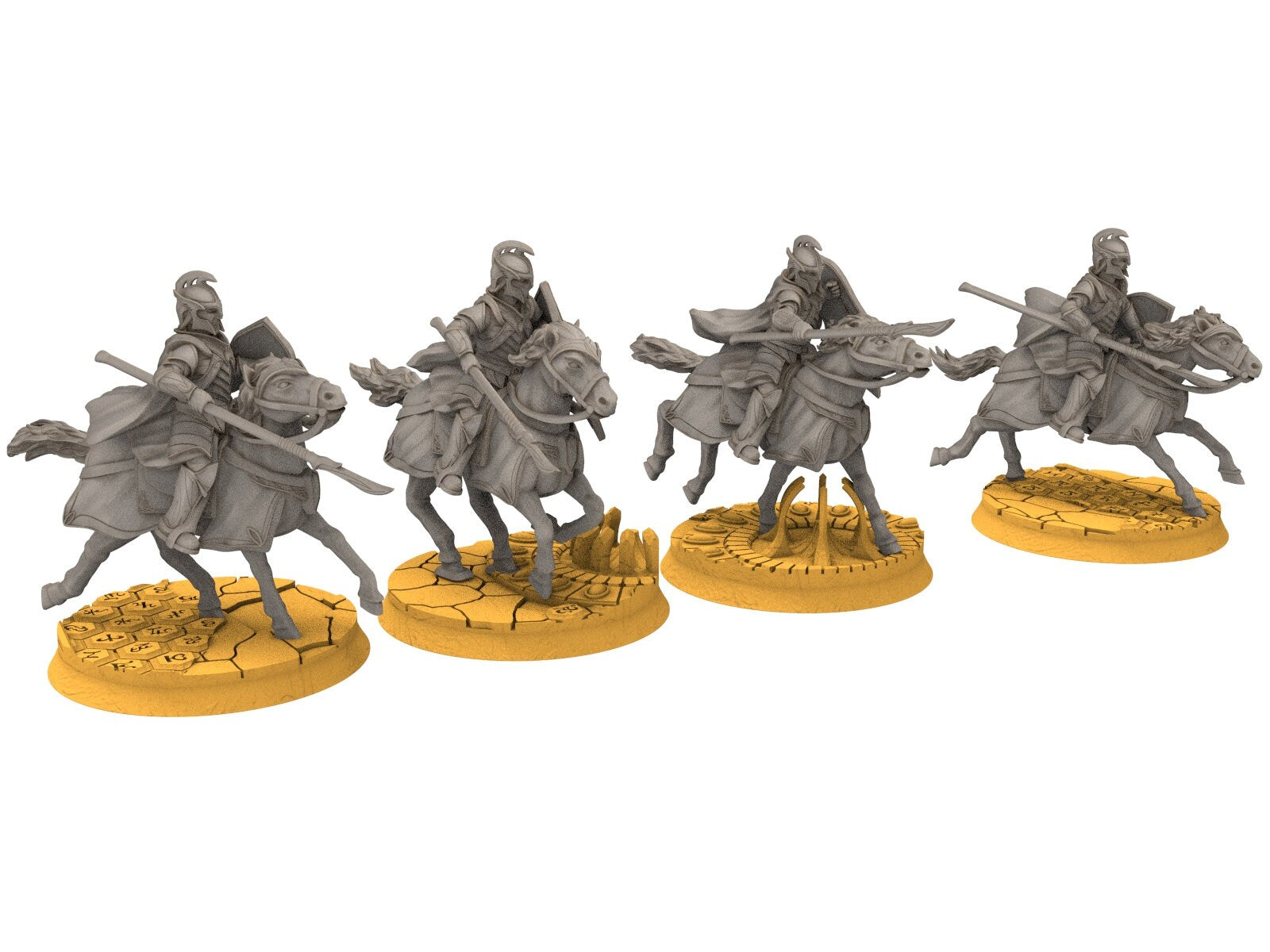 Rivandall - Heavy Cavalry Elf, Last elves from the West, Middle rings for wargame D&D, Lotr... Modular convertible miniatures Quatermaster3D