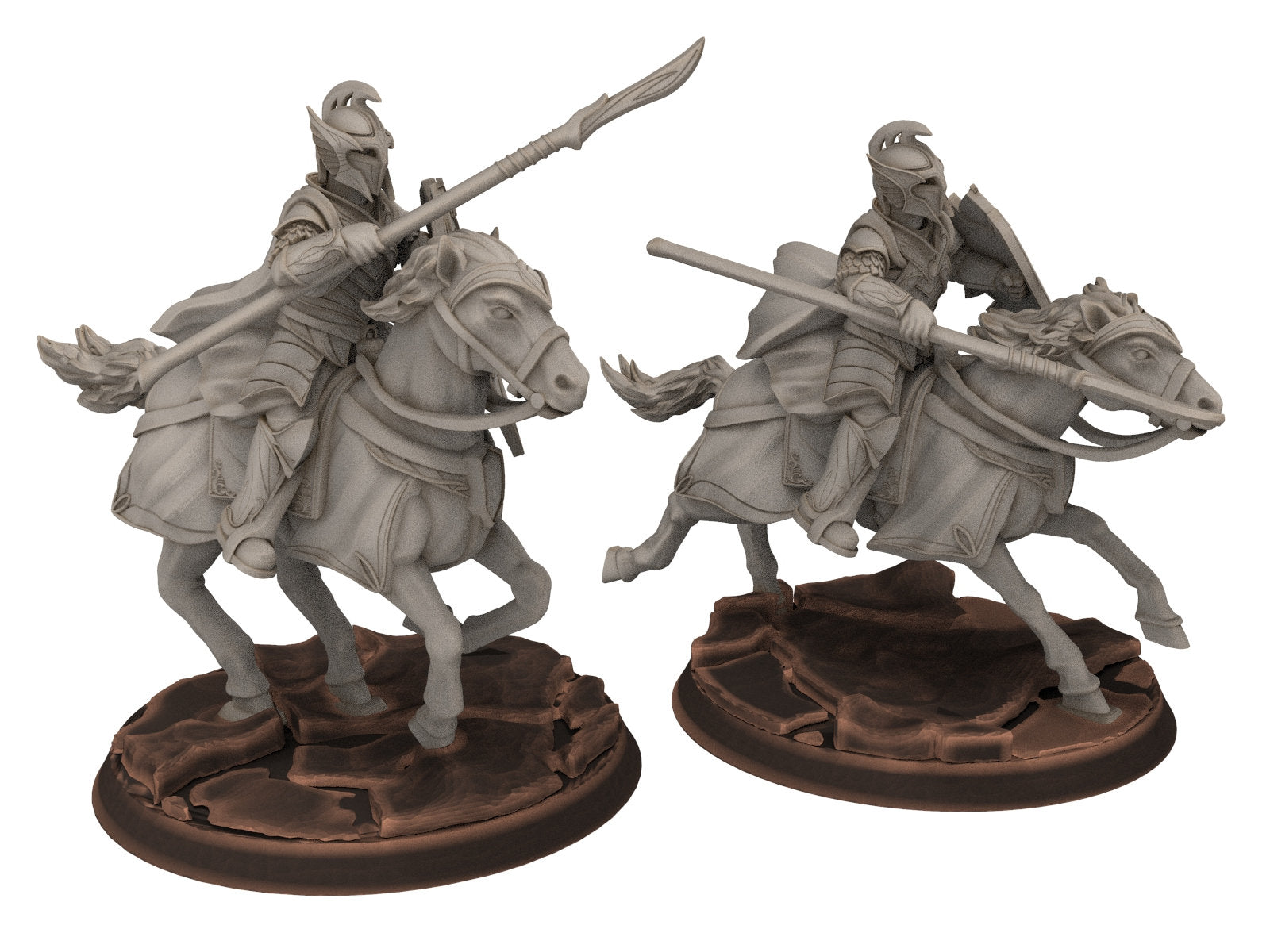 Rivandall - King guards cavalry, elves from the West, Middle rings for wargame D&D, Lotr... Modular convertible miniatures Quatermaster3D