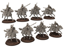 Charger l&#39;image dans la galerie, Rivandall - King guards cavalry, elves from the West, Middle rings for wargame D&amp;D, Lotr... Modular convertible miniatures Quatermaster3D
