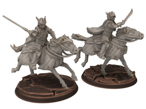 Darkwood - Armoured Wood elves Cavalry, Middle rings for wargame D&D, Lotr... Personnalisable Modular convertible miniatures Quatermaster3D