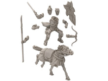 Charger l&#39;image dans la galerie, Darkwood - Armoured Wood elves Cavalry of Galad people, Middle rings for wargame D&amp;D, Lotr... Modular convertible miniatures Quatermaster3D
