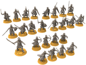 Rivandall - Elf Captain, Last elves from the West, Middle rings for wargame D&D, Lotr... Modular convertible miniatures Quatermaster3D