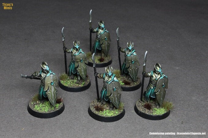 Rivandall - Shield wall Elf, Last elves from the West, Middle rings for wargame D&D, Lotr... Modular convertible miniatures Quatermaster3D