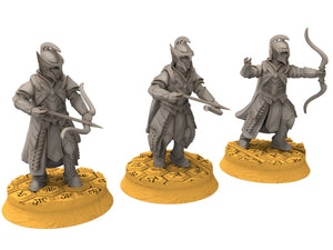 Rivandall - Kingguard Spearmen, elves from the West, Middle rings for wargame D&D, Lotr... Modular convertible miniatures Quatermaster3D