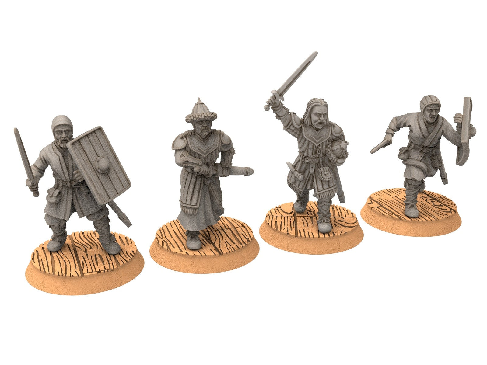 Lakecity - Torgorod Milita Swordman, Lake, dragon, Misty Mountains, Town miniatures for wargame D&D, Lotr... Medbury miniatures