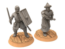 Load image into Gallery viewer, Lakecity - Torgorod Milita Swordman, Lake, dragon, Misty Mountains, Town miniatures for wargame D&amp;D, Lotr... Medbury miniatures
