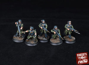 Rundsgaard - Cadet , imperial infantry, post-apocalyptic empire, usable for tabletop wargame.