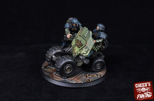 Rundsgaard - Raidho Heavy Weapons, imperial infantry, post-apocalyptic empire, usable for tabletop wargame.