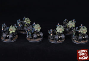 Rundsgaard - Raidho Heavy Weapons, imperial infantry, post-apocalyptic empire, usable for tabletop wargame.