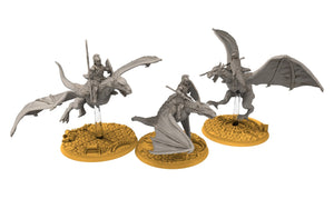 Rivandall - Wyvern riders with spears, Last elves from the West, Elf Middle rings for wargame D&D, Lotr... Modular convertible miniatures 