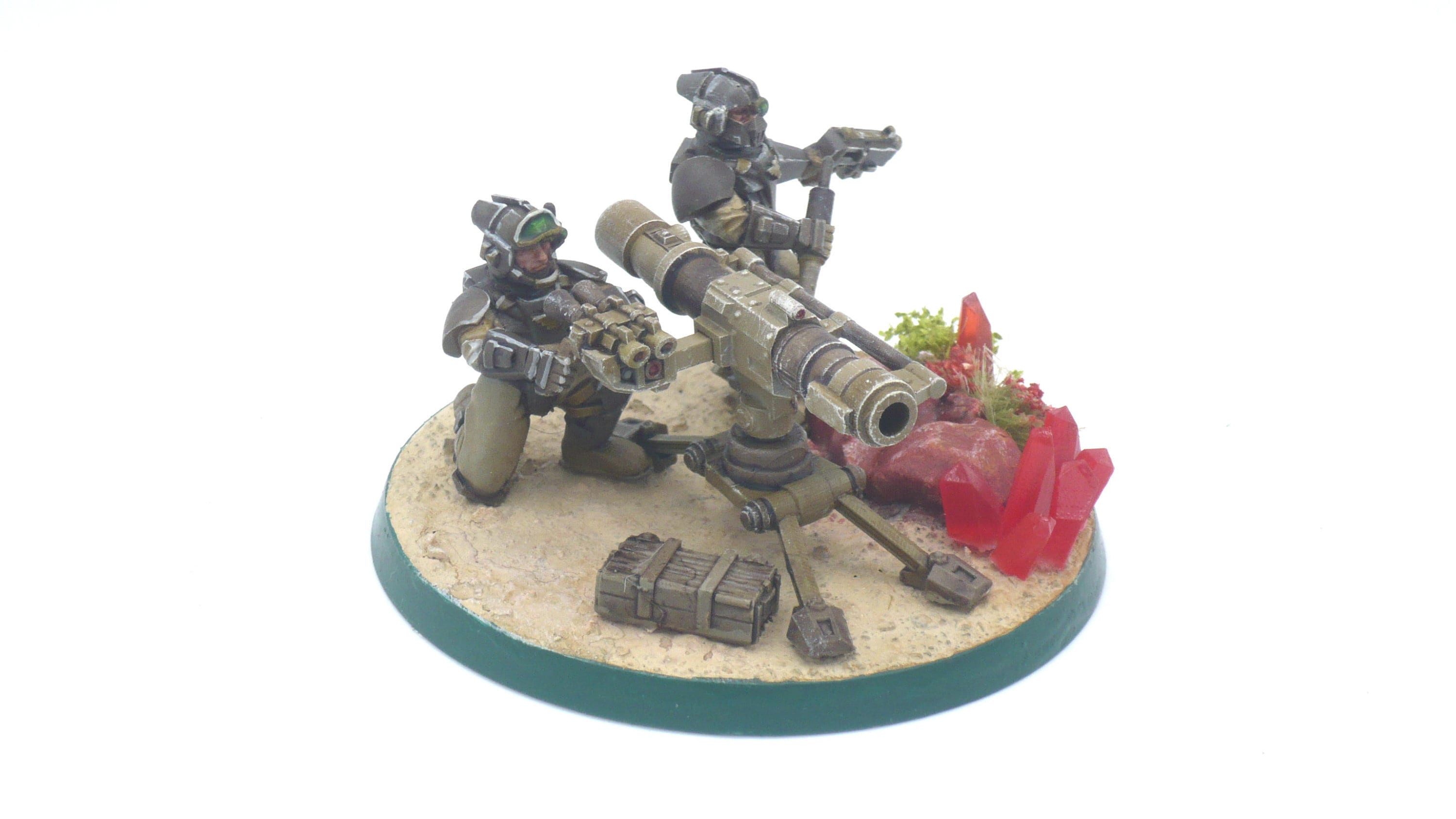 Imperial Army - Rocket Launcher, Heavy Support Weapons, infantry, post apocalyptic empire, modular miniatures usable for tabletop wargame.