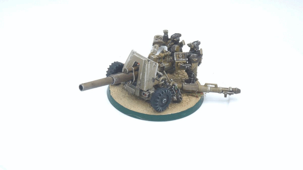 Imperial Army - Autocannon, Heavy Support Weapons team, infantry, post apocalyptic empire, modular miniatures usable for tabletop wargame.