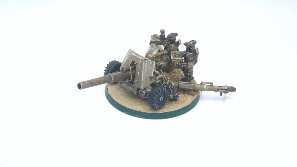 Imperial Army - Heavy Cannon, Heavy Support Weapons team, infantry, post apocalyptic empire, modular miniatures usable for tabletop wargame.