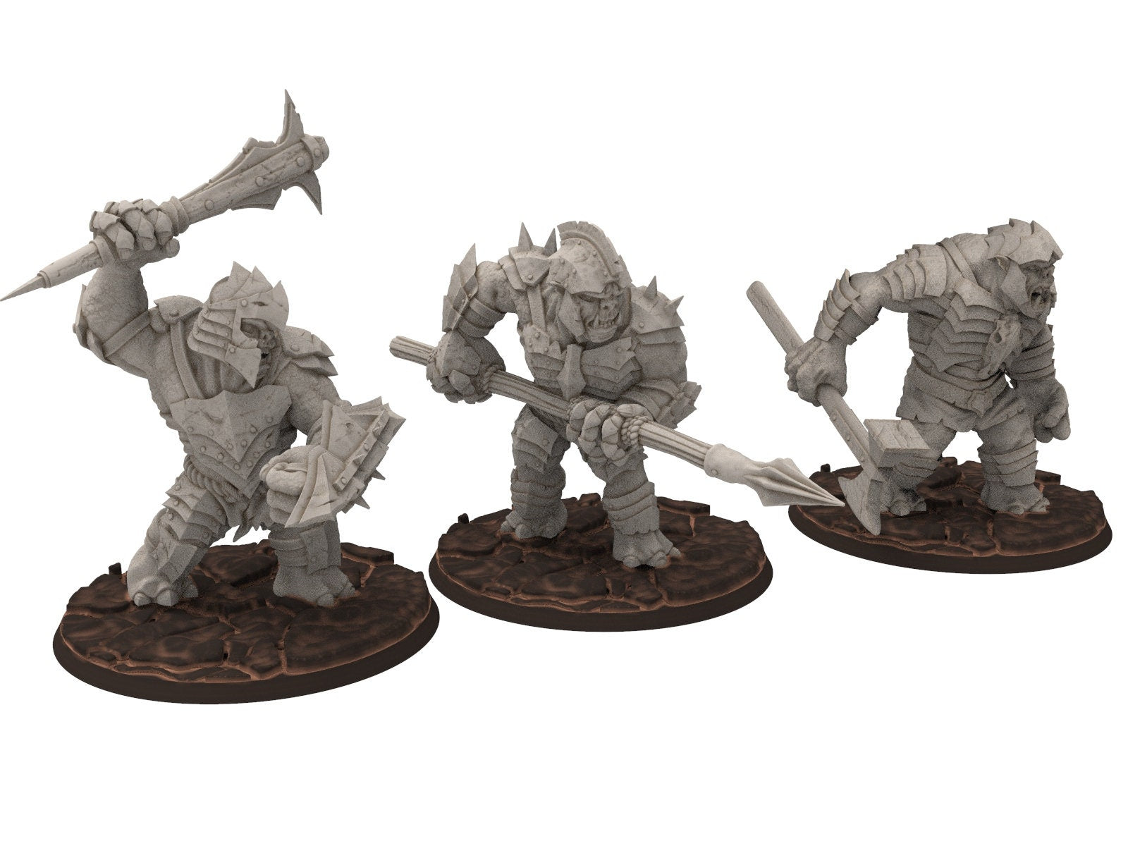 Orcs horde - War Troll - Assault Orcs, ruined city River siege, Middle rings miniatures for wargame D&D, Lotr... The Printing Goes Ever On