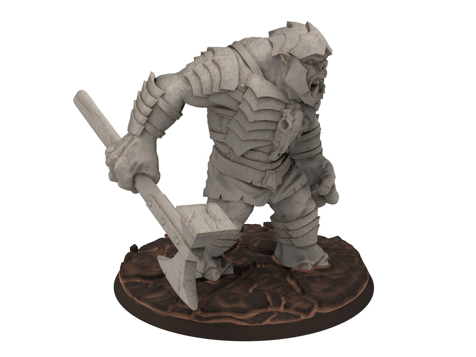 Orcs horde - War Troll - Assault Orcs, ruined city River siege, Middle rings miniatures for wargame D&D, Lotr... The Printing Goes Ever On