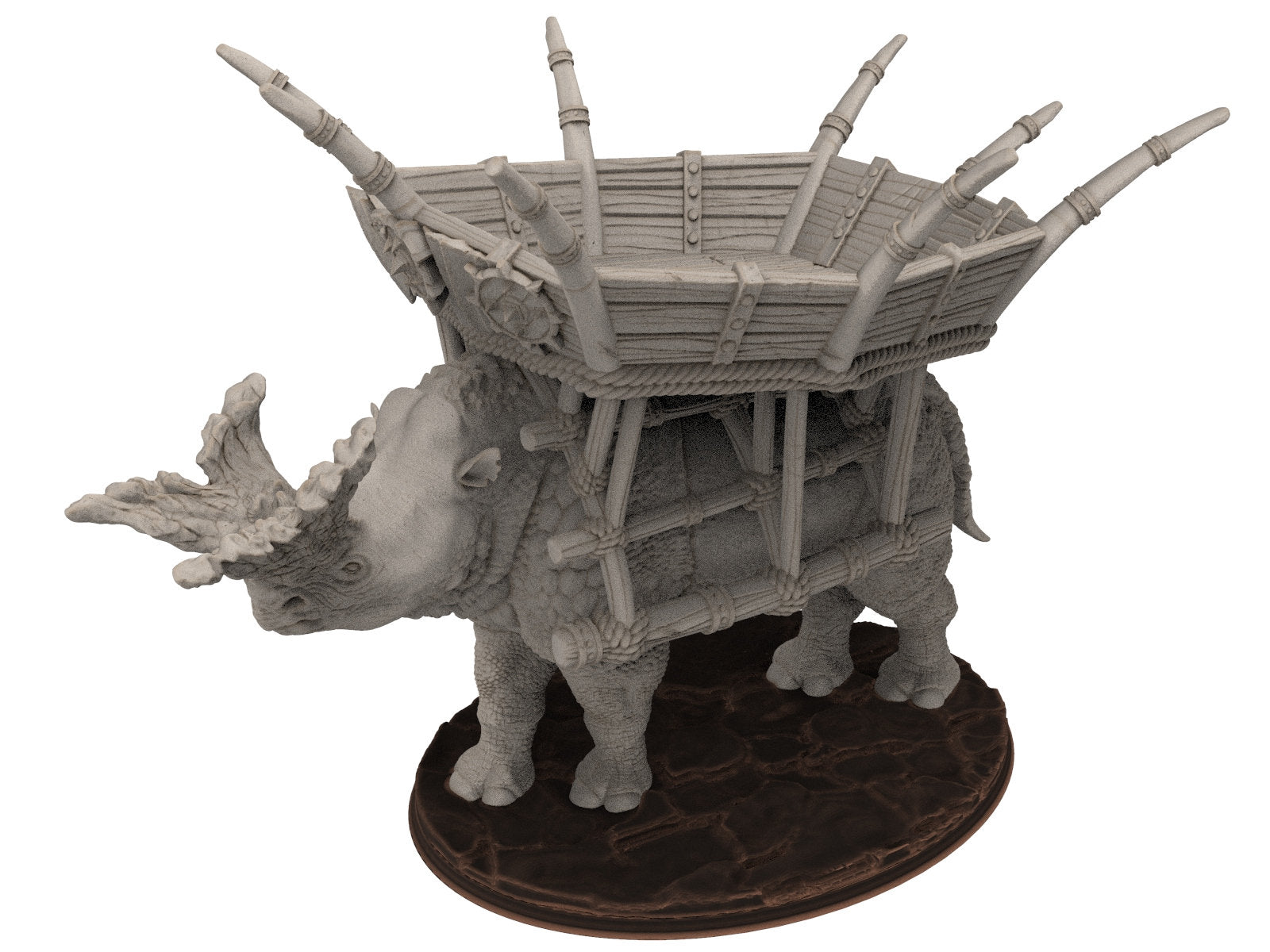 Orcs horde - Horned Beast - Warbeast - Assault Orcs, ruined city, Middle rings miniatures for wargame D&D, Lotr... The Printing Goes Ever On