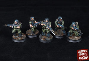 Rundsgaard - Cadet , imperial infantry, post-apocalyptic empire, usable for tabletop wargame.