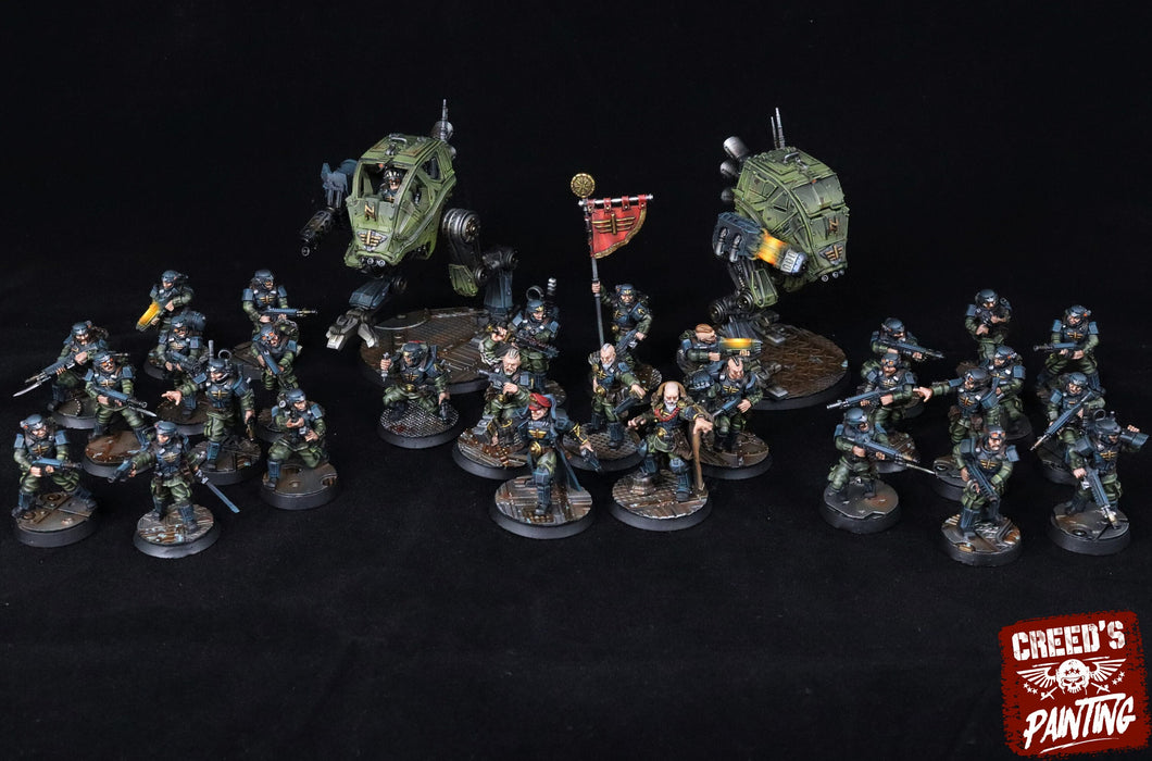 Rundsgaard - Combat Patrol, imperial infantry, post-apocalyptic empire, usable for tabletop wargame.
