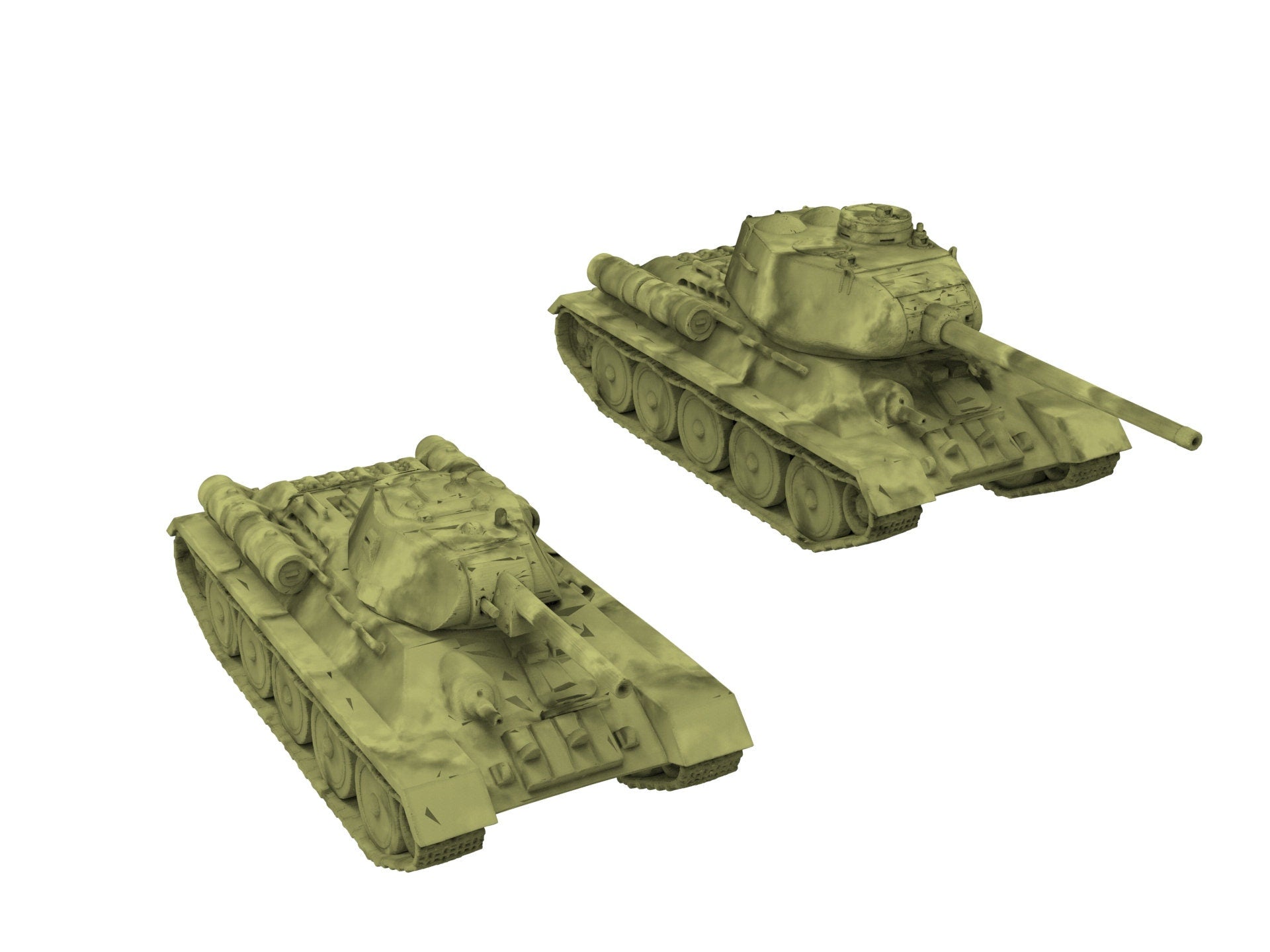 World War - Russia - T34 turrets 76&85mm, modern warfare, usable for tabletop wargame.