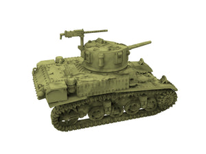 World War - US Army - Stuart Tank, modern warfare, usable for tabletop wargame.