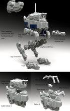 Charger l&#39;image dans la galerie, Imperial Army - Vibora patrol bipedal vehicles option Heavy Weapons, post apocalyptic empire, modular miniature usable for tabletop wargame.
