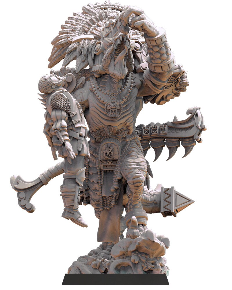 Lost temple - Ehecatl The Devourer, lizardmen usable for Oldhammer, battle, king of wars, 9th age