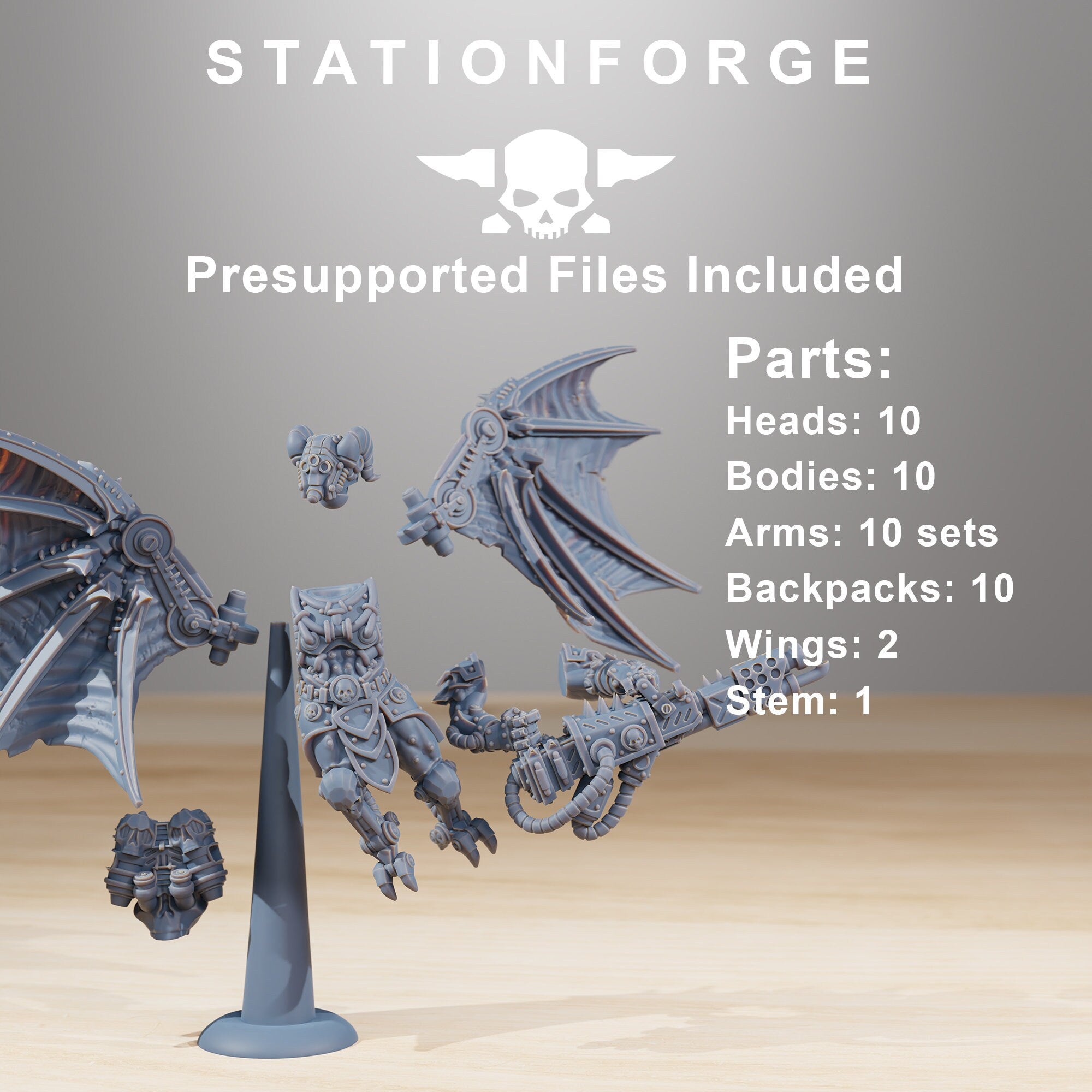 Scavenger Pythonicus Flyers, mechanized infantry, post apocalyptic empire, usable for tabletop wargame.