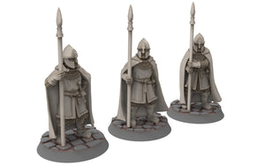 Gandor - Alternative Heads for Citadel Guard, Defender of the city wall, miniature for wargame D&D, Lotr... Medbury miniatures