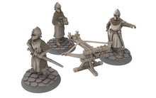 Charger l&#39;image dans la galerie, Gandor - Citadel Guard Siege engine Crew members, Defender of the city wall, miniature for wargame D&amp;D, Lotr... Medbury miniatures
