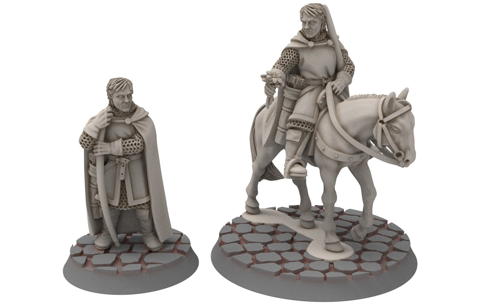 Gandor - Citadel guard Mounted Archers patroll, Defender of the city wall, miniature for wargame D&D, Lotr... Medbury miniatures