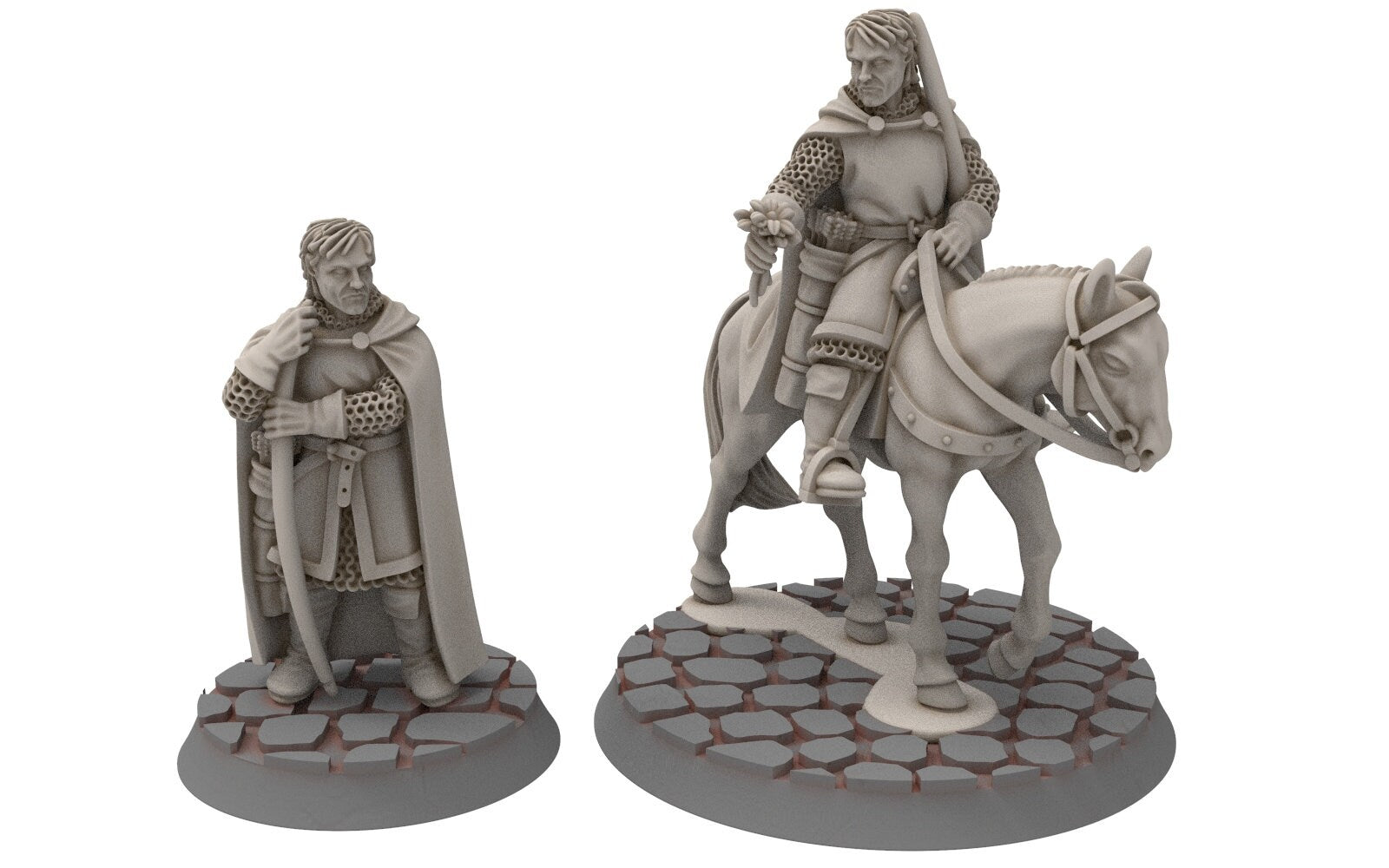 Gandor - Citadel Guard Captain leaving flower farewell, Defender of the city wall, miniature for wargame D&D, Lotr... Medbury miniatures