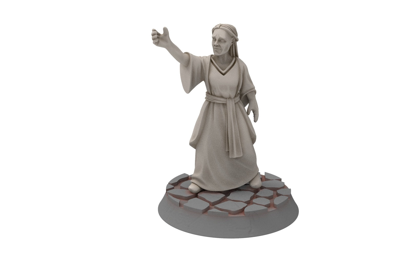 Gandor - Citadel Lady doing flower farewell, Defender of the city wall, miniature for wargame D&D, Lotr... Medbury miniatures