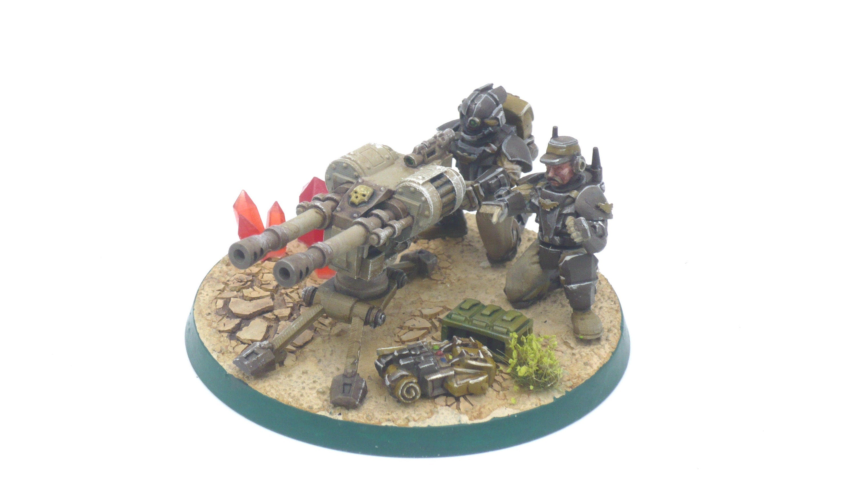 Imperial Army - Machinegun, Heavy Support Weapons, infantry, post apocalyptic empire, modular miniatures usable for tabletop wargame.