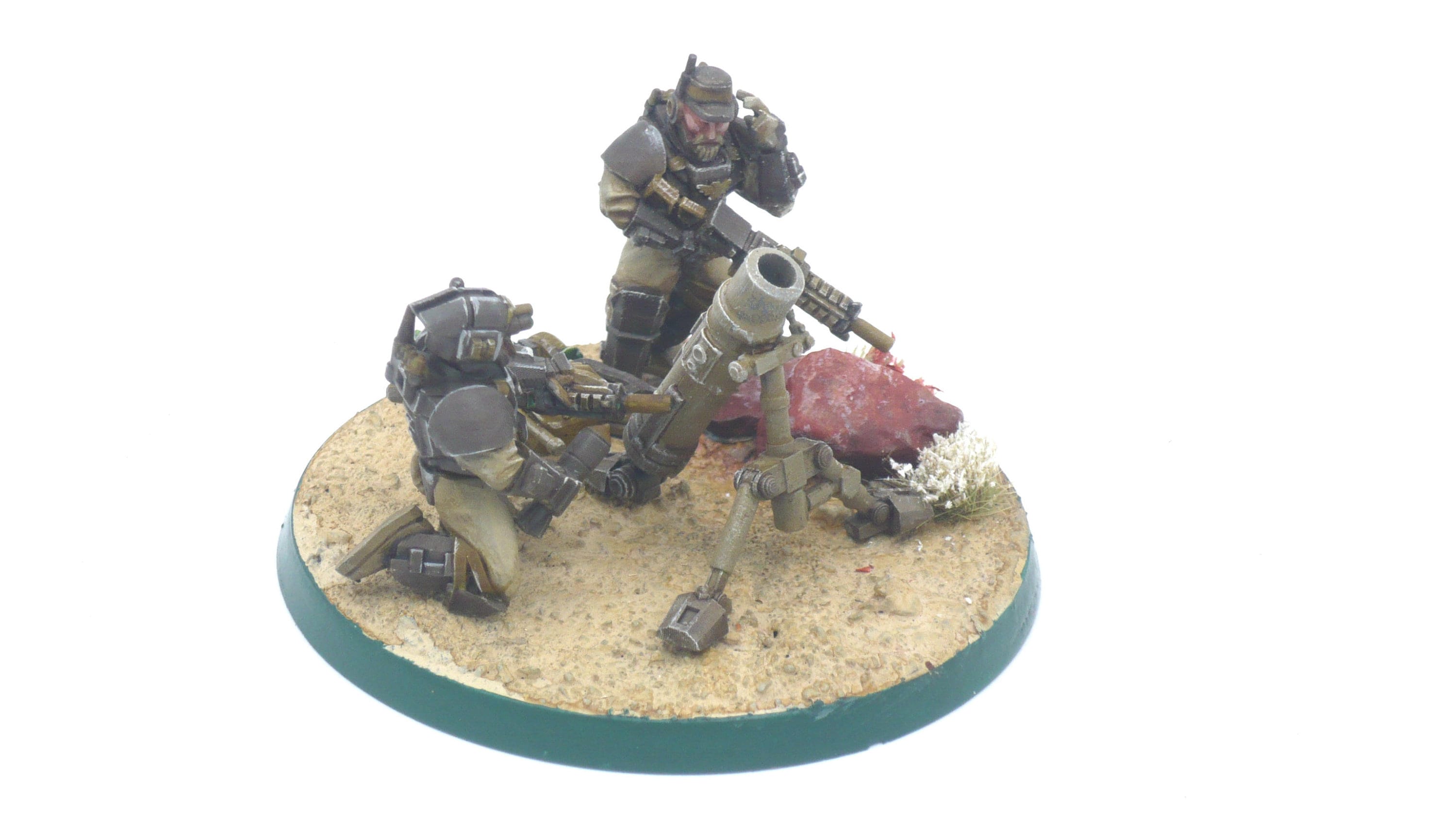 Imperial Army - Rocket Launcher, Heavy Support Weapons, infantry, post apocalyptic empire, modular miniatures usable for tabletop wargame.