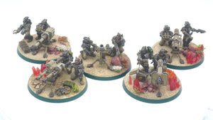 Imperial Army - Missile Launcher, Heavy Support Weapons, infantry, post apocalyptic empire, modular miniatures usable for tabletop wargame.